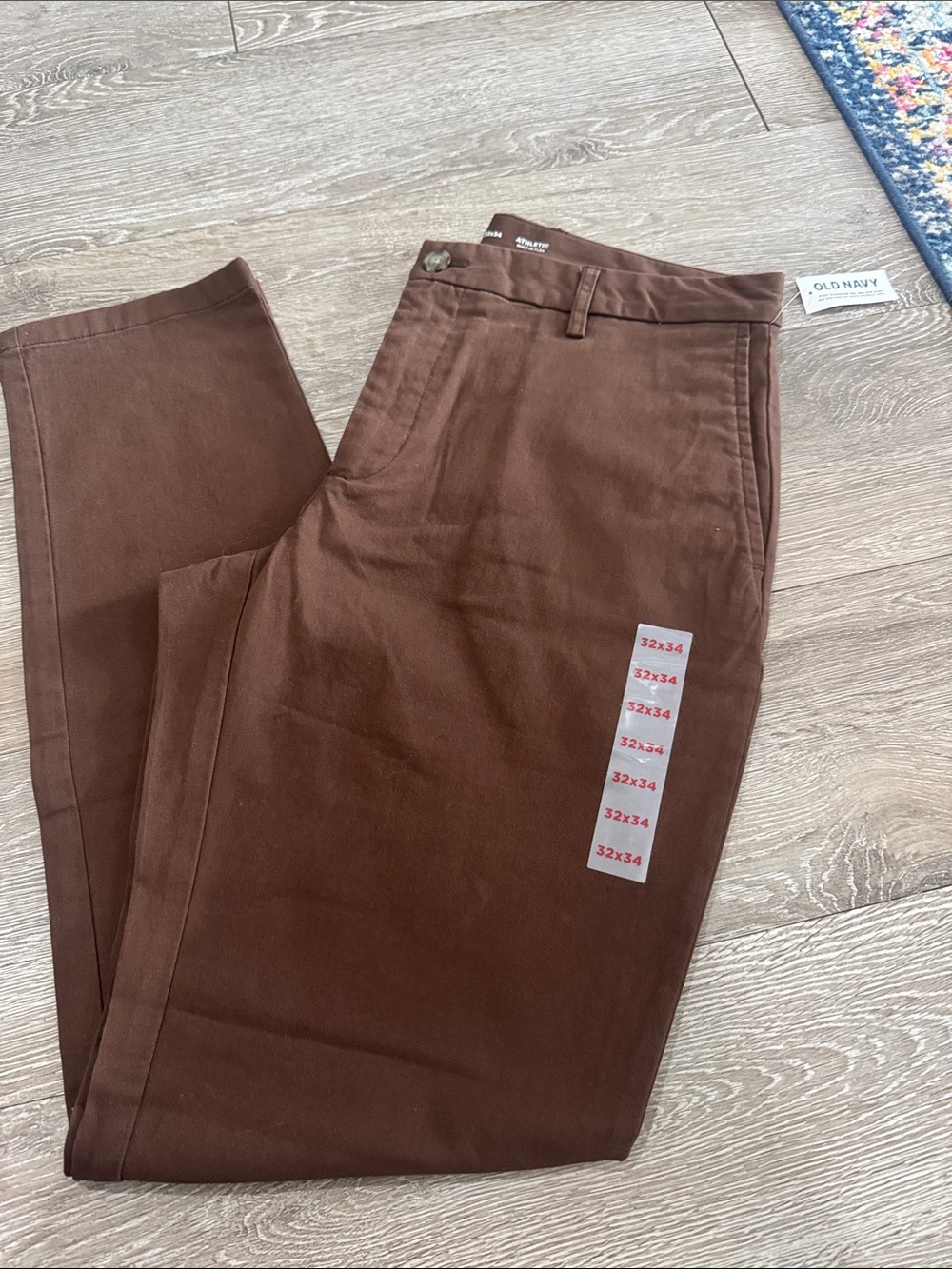 Old Navy Men's Chocolate Brown Straight-Leg Chinos